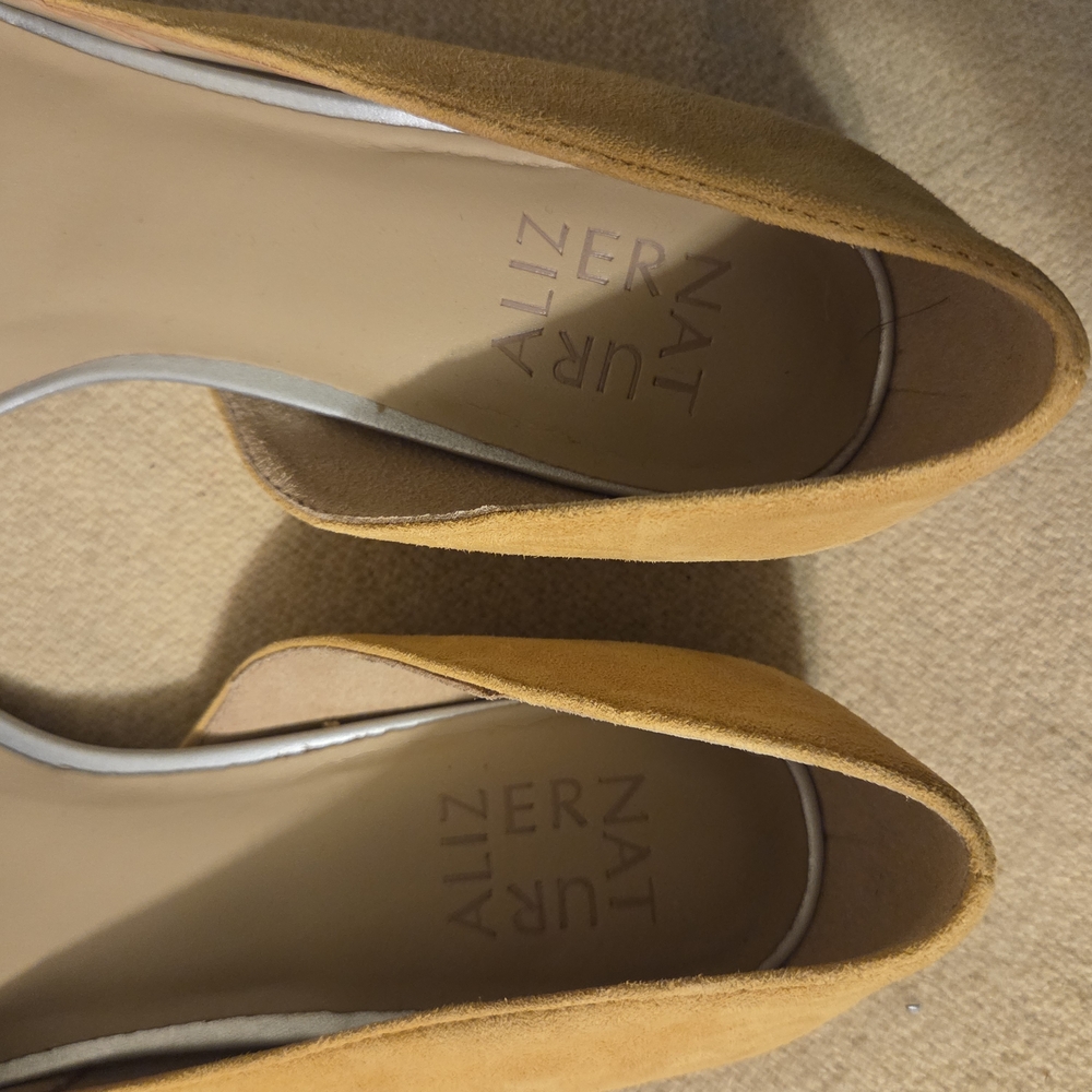 Naturalizer Yellow Suede Samantha flats-9 - Picture 4 of 5